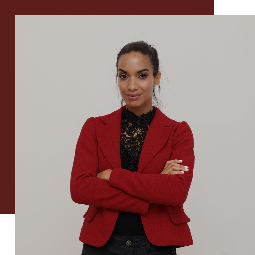 Jeni Assandey Glavind - Marketing strategist Copenhagen Denmark professional photo red blazer
